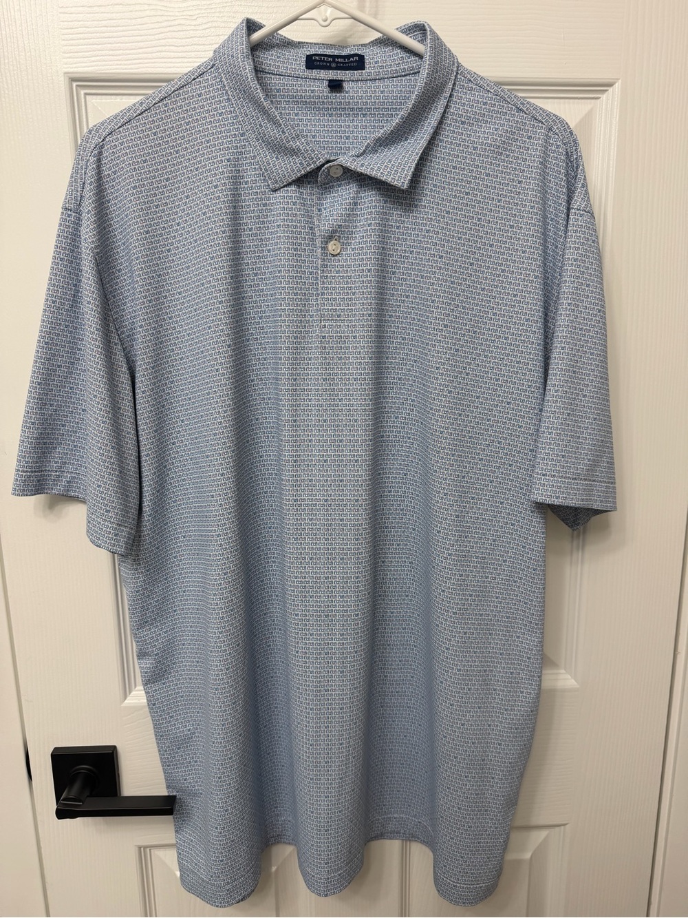 Peter Millar Light Blue Short-Sleeve Polo